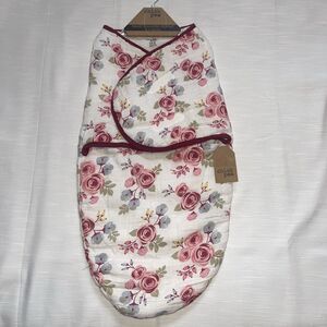 chick pea Muslin Swaddle Baby Blanket Dress Floral Print Sz 3-6 Months New
